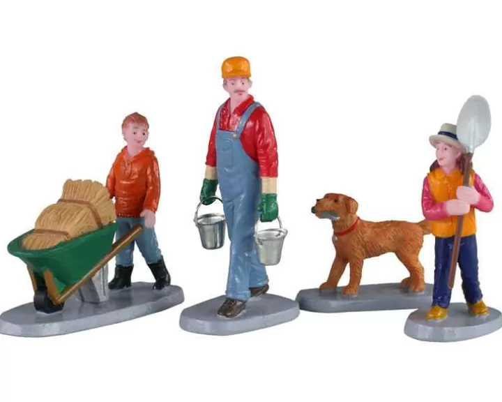 Lemax 02922 - Morning Chores, Set Of 4 - Figurines