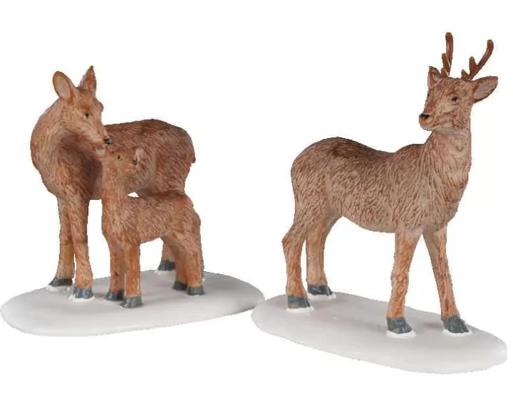 Lemax 02929 - Deer Family, Set Of 2 - Figurines