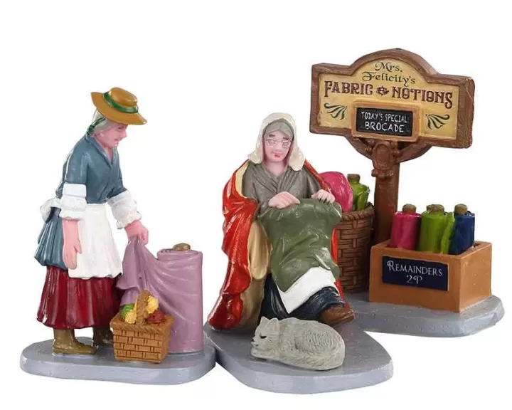 Lemax 02951 - Fabric Vendor, Set Of 3 - Figurines