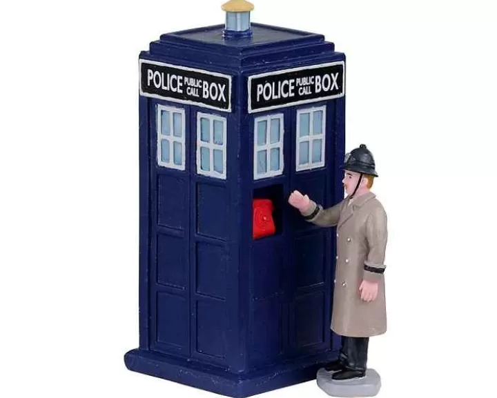 Lemax 03509 - Police Call Box, Set Of 2 - Table Pieces