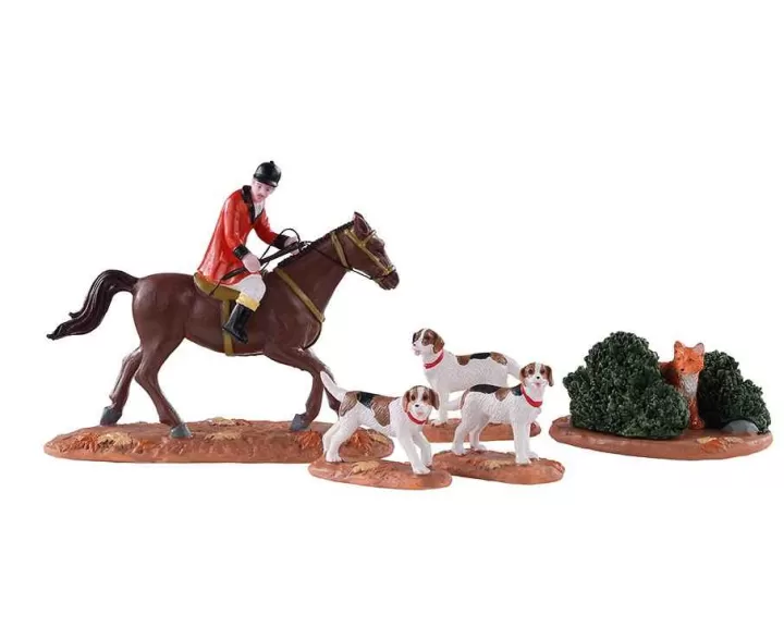 Lemax 03530 - Fox Hunt, Set Of 5 - Table Pieces