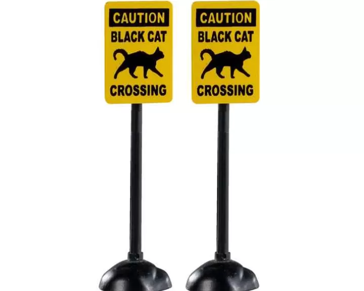 Lemax 04712 - Scary Road Signs, Set Of 2 - Spooky Town Accessories