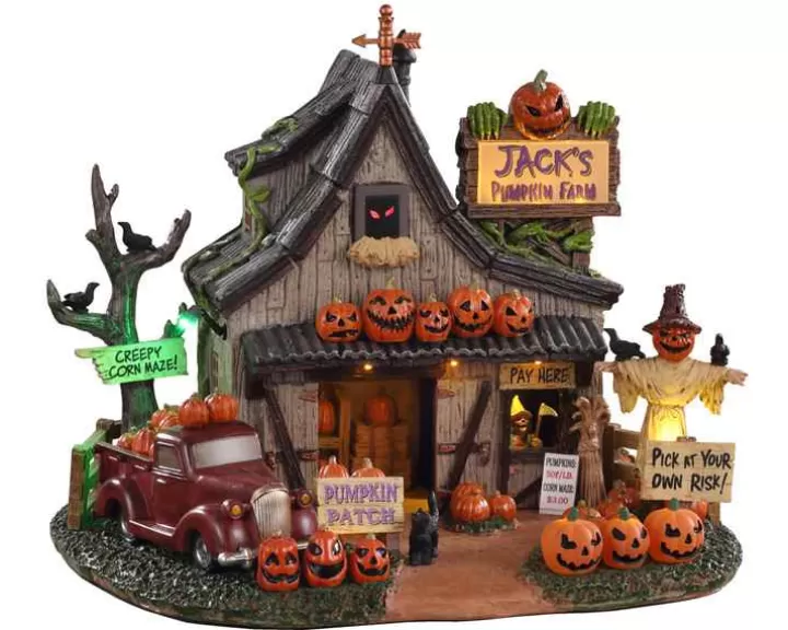 Lemax 04716 - Jack's Pumpkin Farm, Battery-Operated (4.5V) - Spooky Town Accessories