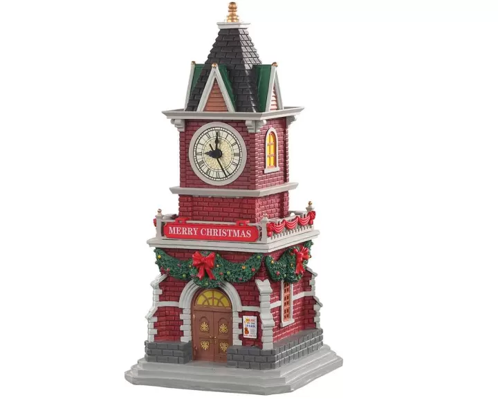 Lemax 05679 - Tannenbaum Clock Tower, Battery-Operated (1.5V) - Caddington Village