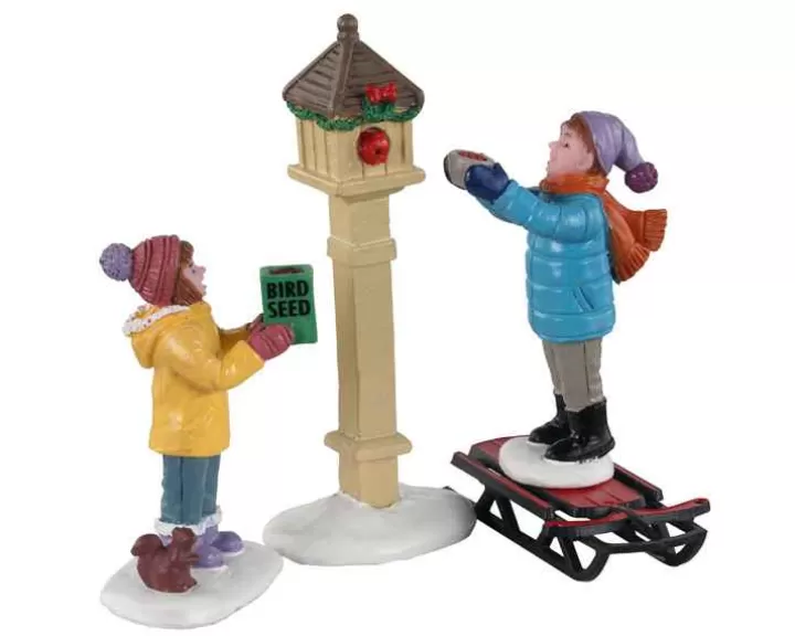 Lemax 12015 - The Bird Feeders, Set Of 3 - Figurines