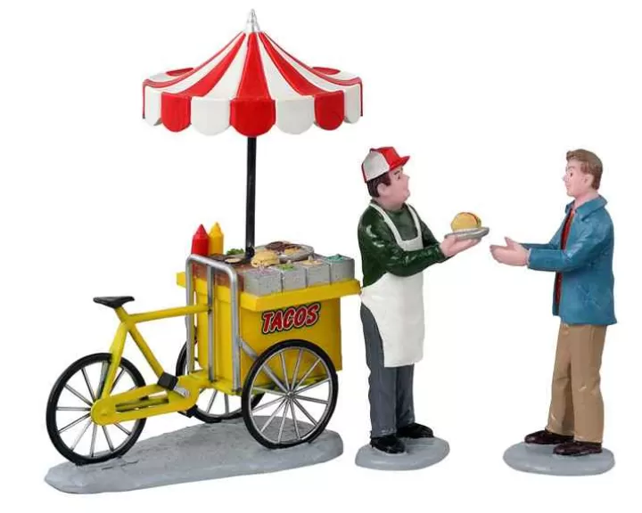 Lemax 12042 - Taco Cart, Set Of 3 - Figurines