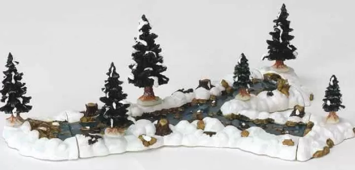 Lemax 13367 - Mill Stream Fork, Set Of 10 - Christmas Village Landscape Items