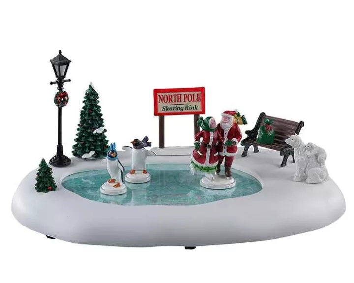 Lemax 14837 - North Pole Skating Rink, Battery-Operated (4.5V) - Table Pieces