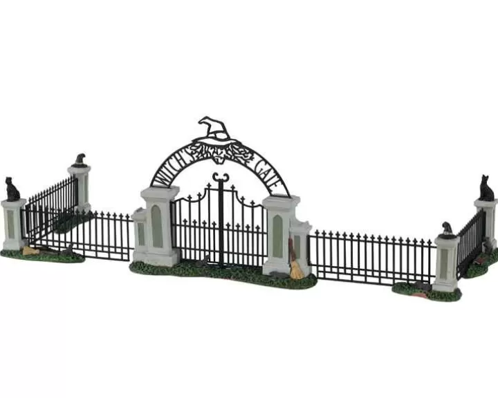 Lemax 14857 - Witch Gate, Set Of 5 - Spooky Town Halloween Village Accessories
