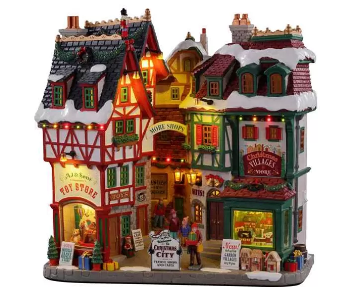 Lemax 15739 - Christmas City, Battery-Operated (4.5V) - Facades