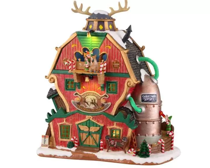 Lemax 15793 - Santa's Reindeer Training Academy, Battery-Operated (4.5V) - Santa's Wonderland