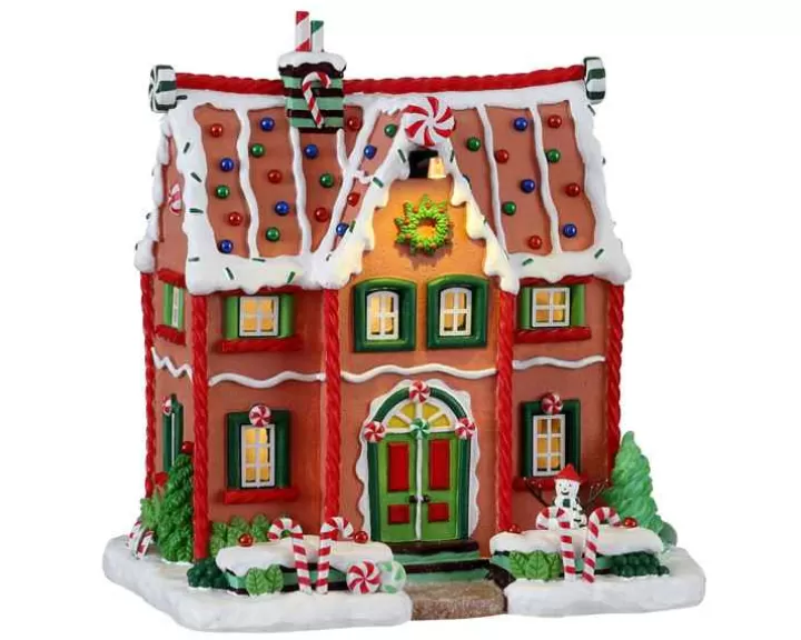 Lemax 15826 - Peppermint House, Battery-Operated (4.5-Volt) - Sugar N Spice Christmas Houses & Buildings
