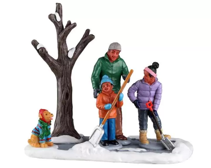 Lemax 23594 - Shoveling The Driveway - Christmas Village Table Pieces