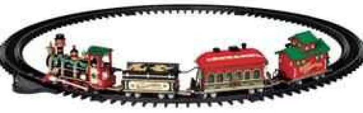 Lemax 24472 - Yuletide Express, Set Of 16, Battery-Operated - Christmas Village Trains & Vehicles