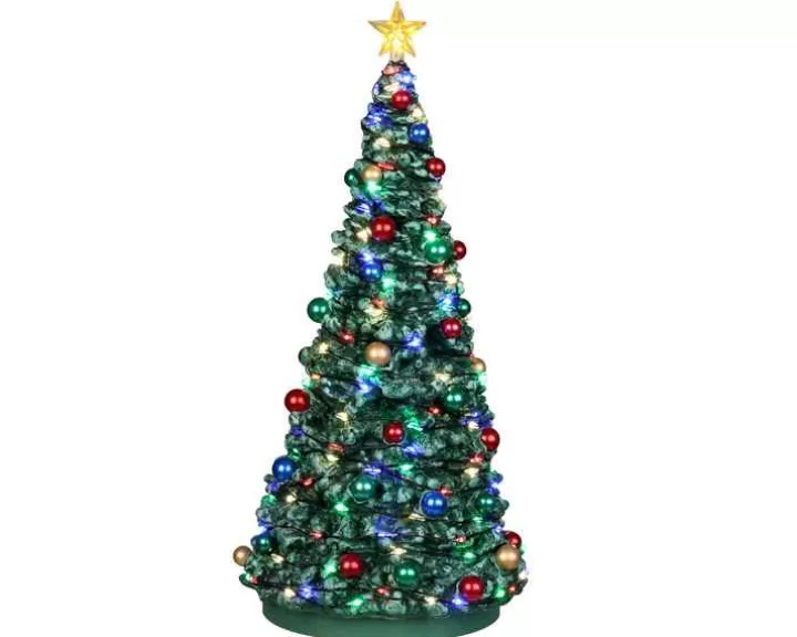 Lemax 24954 - Outdoor Holiday Tree, Battery-Operated (4.5-Volt) - Christmas Village Trees