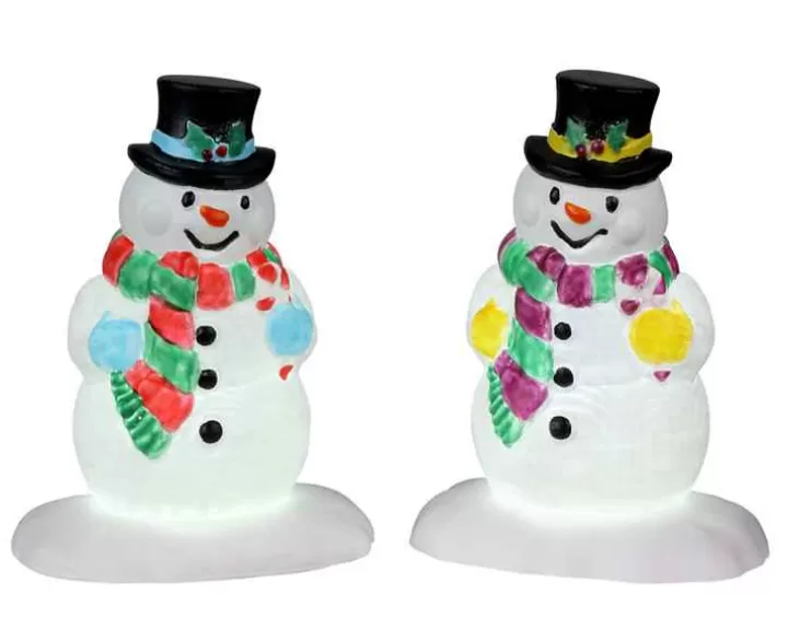 Lemax 24965 - Holly Hat Snowman, Set Of 2, Battery-Operated (4.5-Volt) - Electrical Accessories