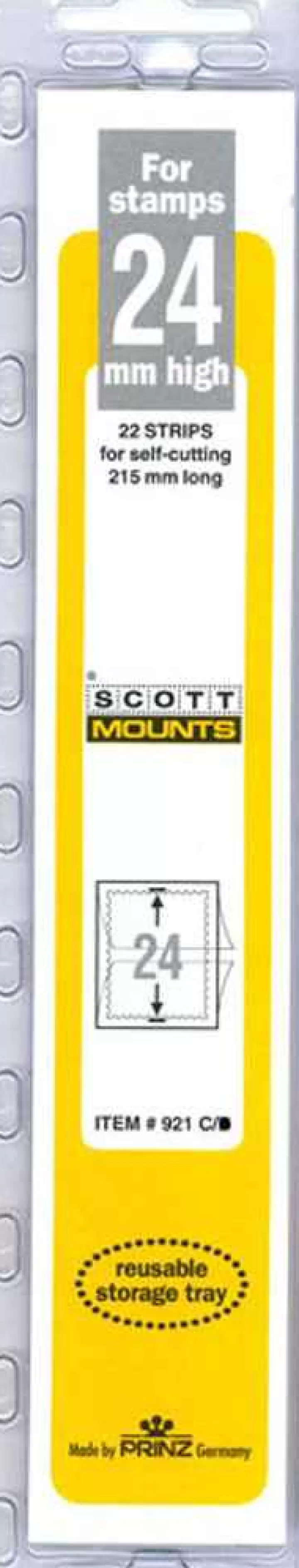 Scott 24 Mm X 215 Mm Strip Clear Mount (22 Mounts)