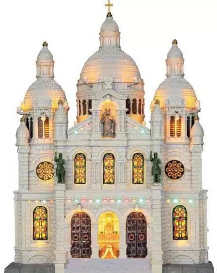 Lemax 25334 - Europe Cathedral, Battery-Operated (4.5V) - Christmas Village Facades