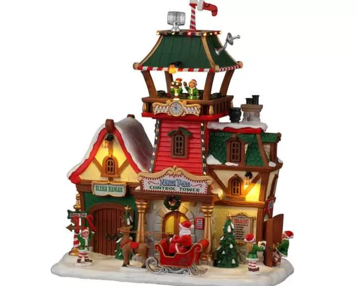 Lemax 25864 - North Pole Control Tower, With 4.5-Volt Adaptor - Santa's Wonderland Christmas Village Houses & Buildings