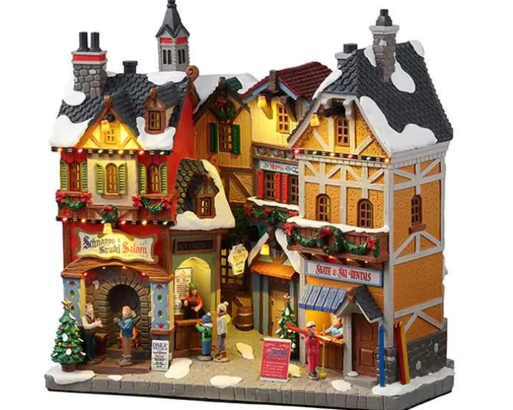 Lemax 25869 - Alpine Winter Shops, Battery-Operated (4.5-Volt) - Christmas Village Facades