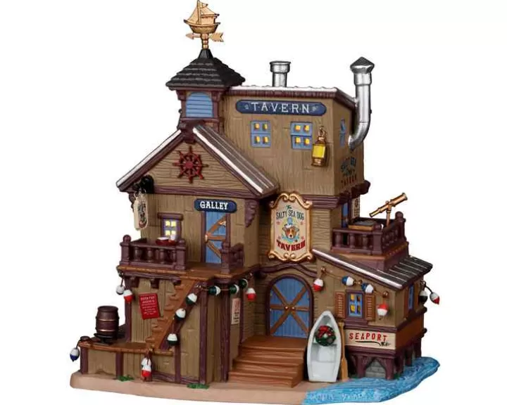 Lemax 25907 - The Salty Sea Dog Tavern - Plymouth Corners Christmas Village Houses & Buildings