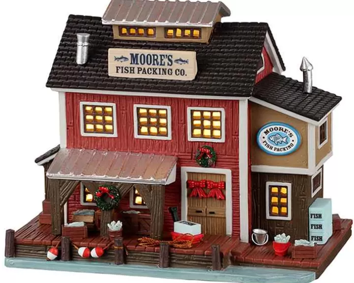 Lemax 25910 - Moore's Fish Packing Co. - Plymouth Corners Christmas Village Houses & Buildings