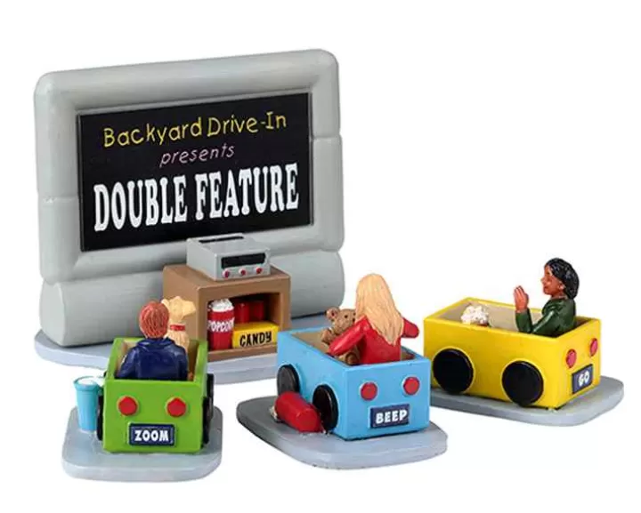 Lemax 33616 - Backyard Drive-In, Set Of 4 - Table Pieces