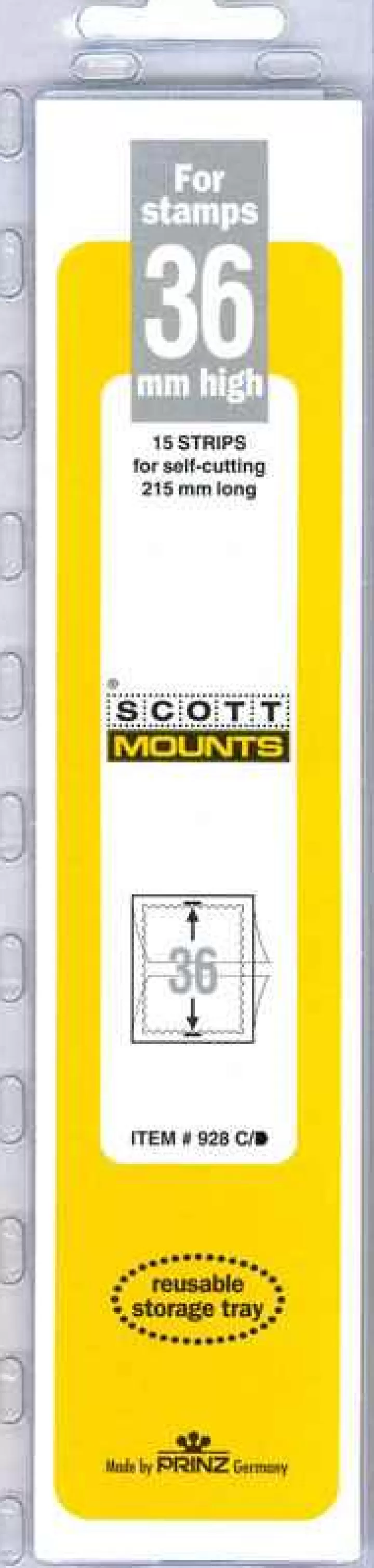 Scott 36 Mm X 215 Mm Strip Clear Mount (15 Mounts)