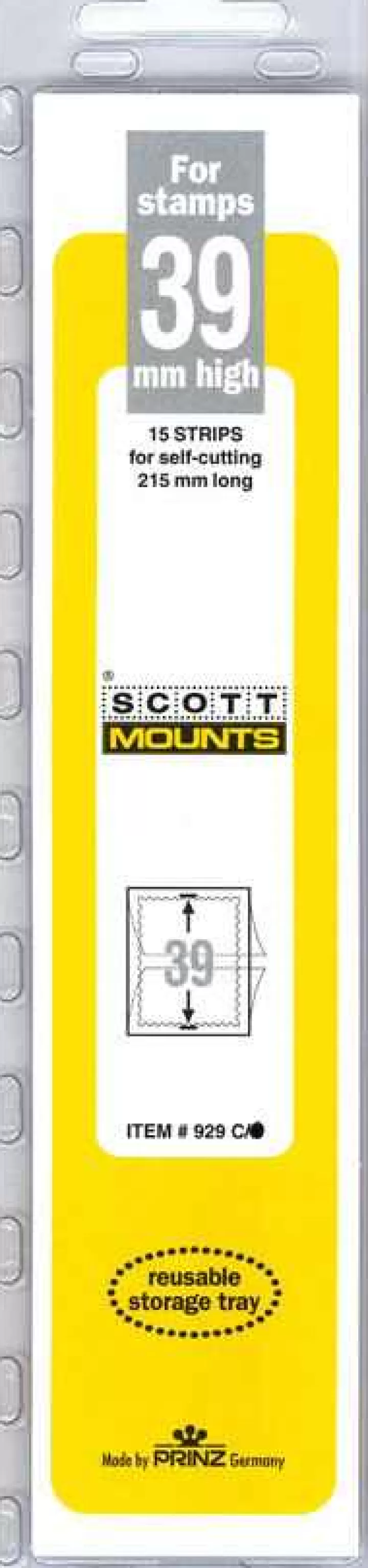 Scott 39 Mm X 215 Mm Strip Clear Mount (15 Mounts)