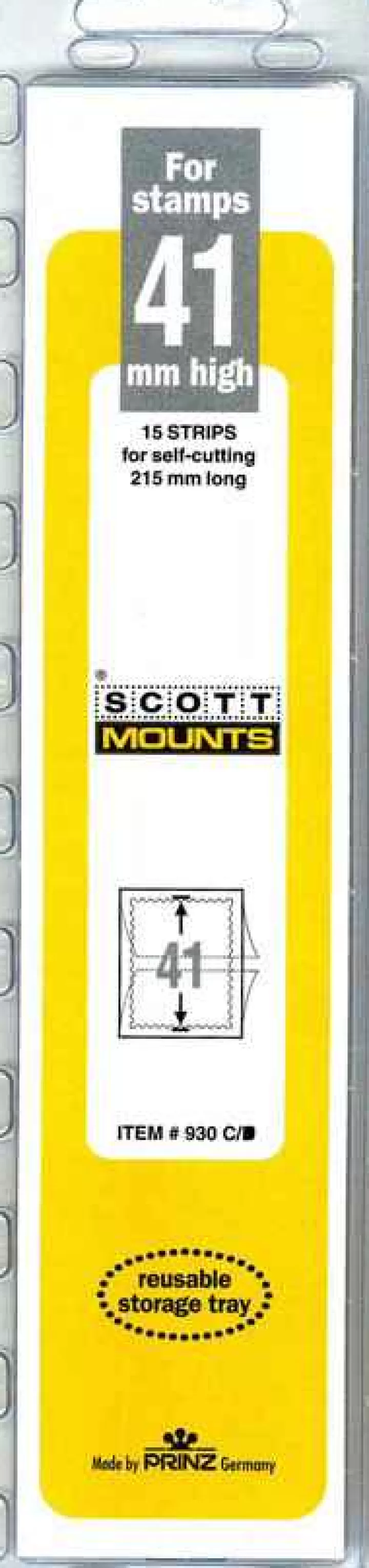 Scott 41 Mm X 215 Mm Strip Clear Mount (15 Mounts)