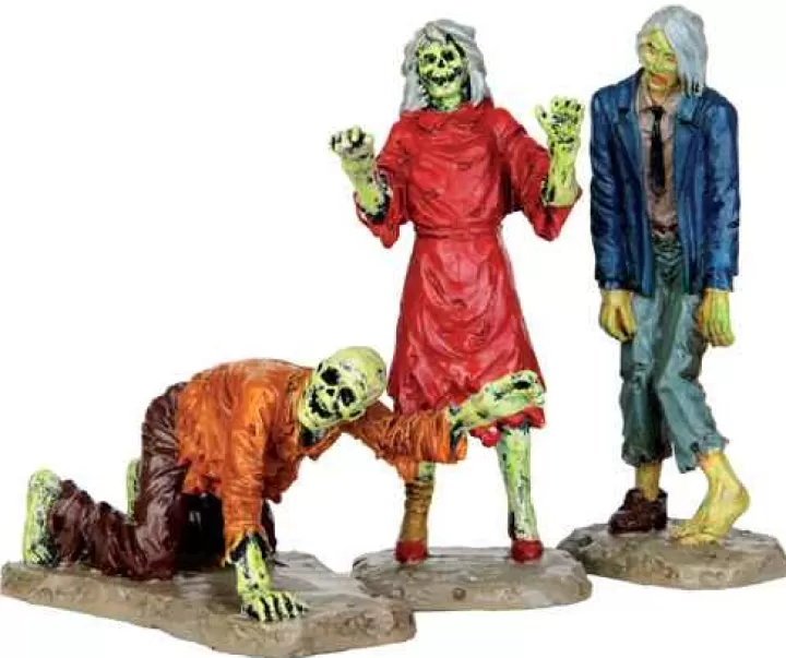 Lemax 42219 - Walking Zombies, Set Of 3 - Spooky Town Figurines