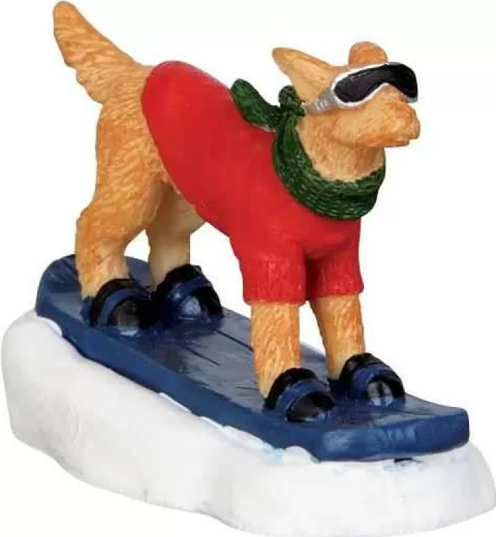 Lemax 42222 - Snowboarding Dog - Christmas Village Figurines