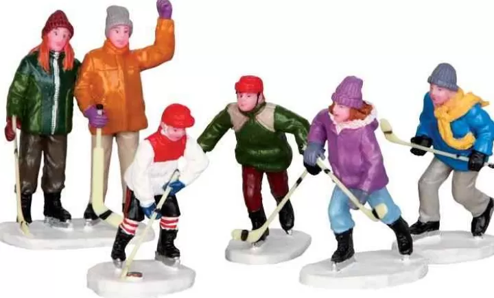 Lemax 42240 - The Home Team, Set Of 5 - Christmas Village Figurines
