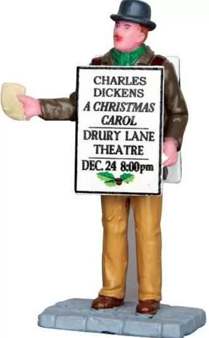 Lemax 42258 - Sandwich Board Man - Christmas Village Figurines