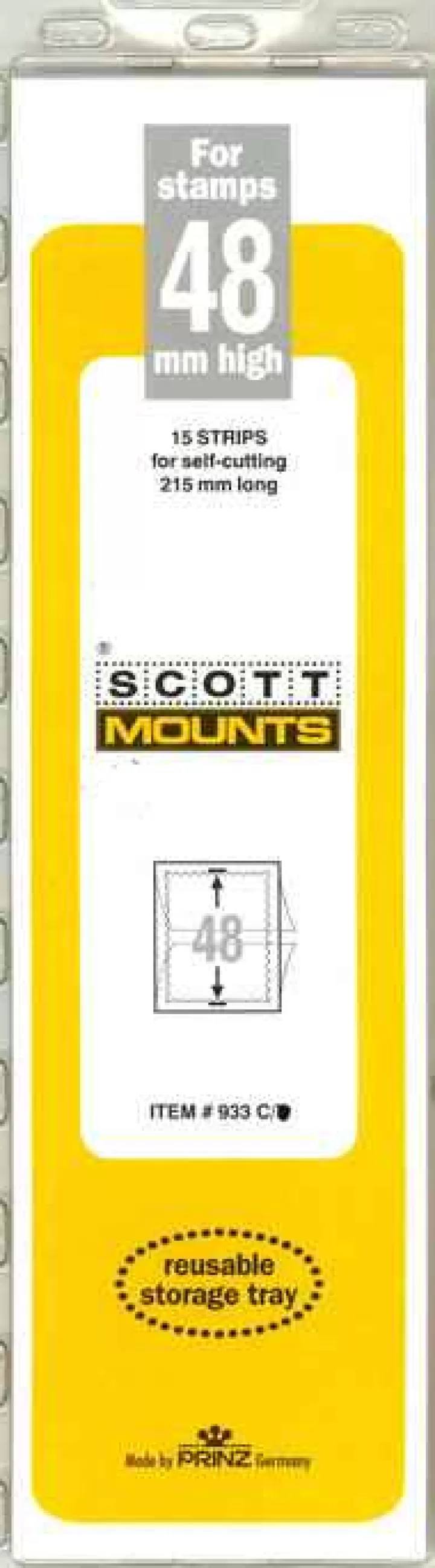 Scott 48 Mm X 215 Mm Strip Clear Mount (15 Mounts)