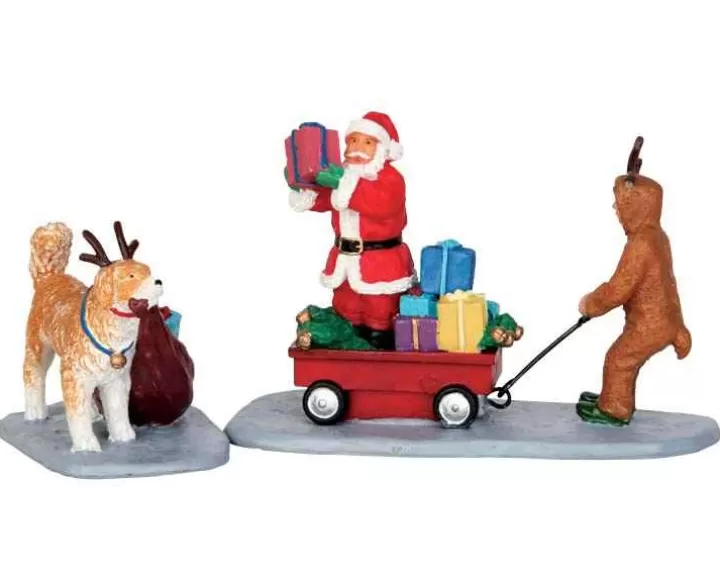 Lemax 52326 - Playing Santa, Set Of 2 - Christmas Figurines