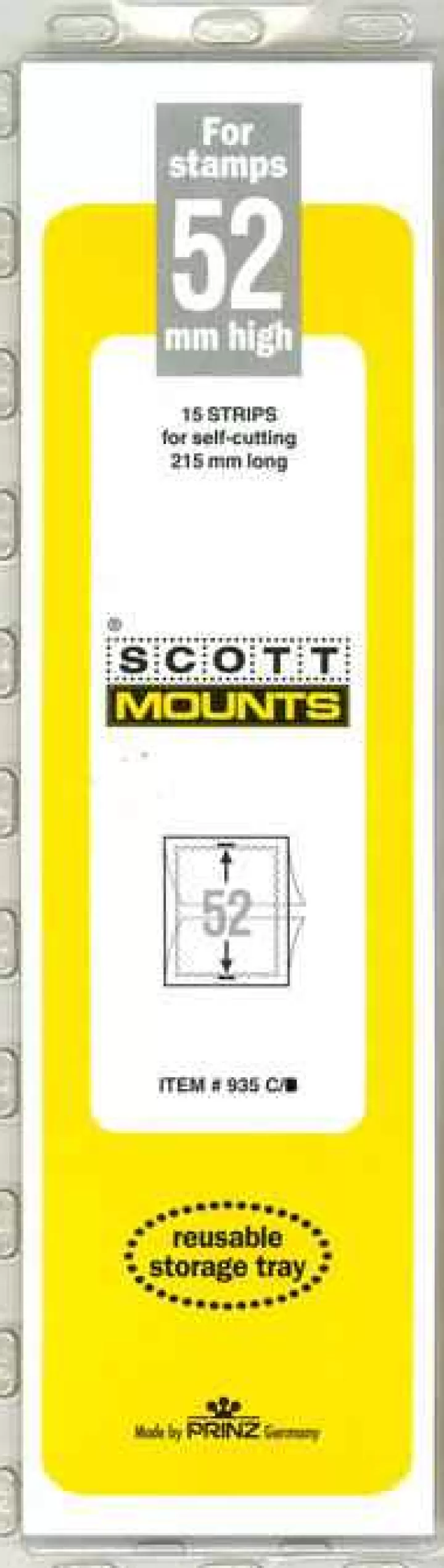 Scott 52 Mm X 215 Mm Strip Clear Mount (15 Mounts)