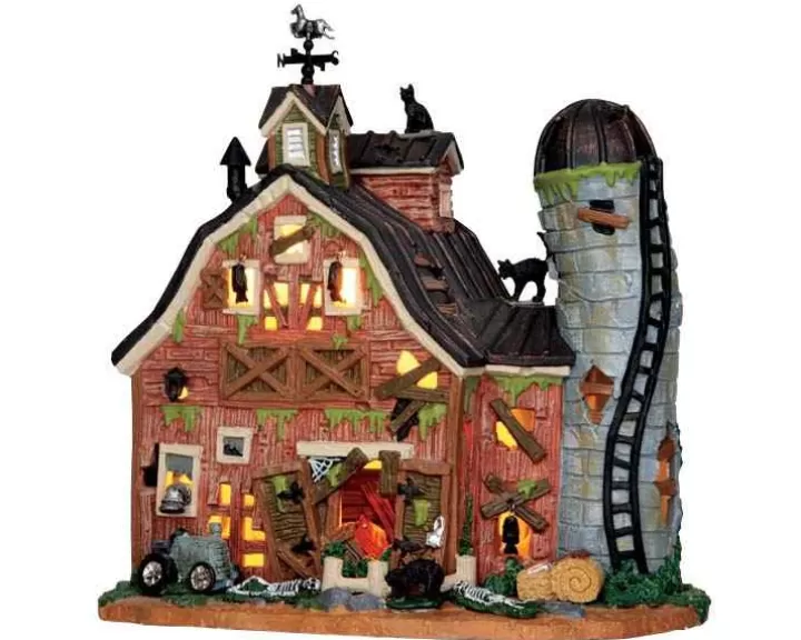 Lemax 55916 - Dilapidated Barn (No Color Box) - Spooky Town Houses
