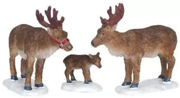 Lemax 62242 - Reindeer, Set Of 3 - Christmas Village Figurines