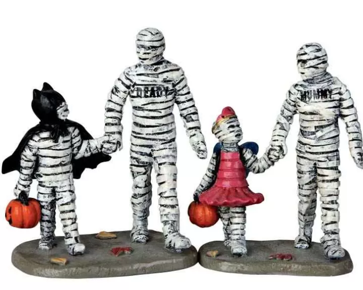 Lemax 62423 - Trick Or Treating With Mummy And Deady, Set/2 - Spooky Town Figurines