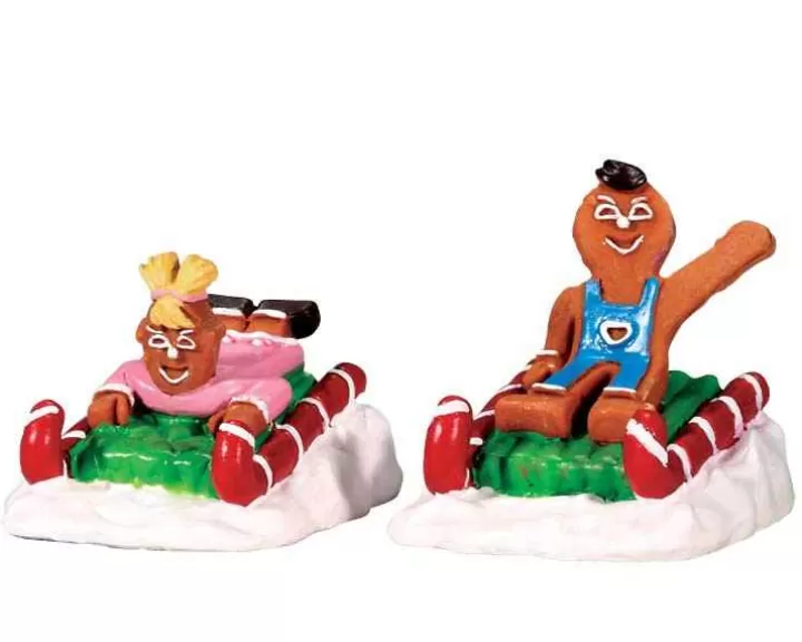 Lemax 62468 - Sweet Sledding, Set Of 2 - Sugar N Spice Figurines
