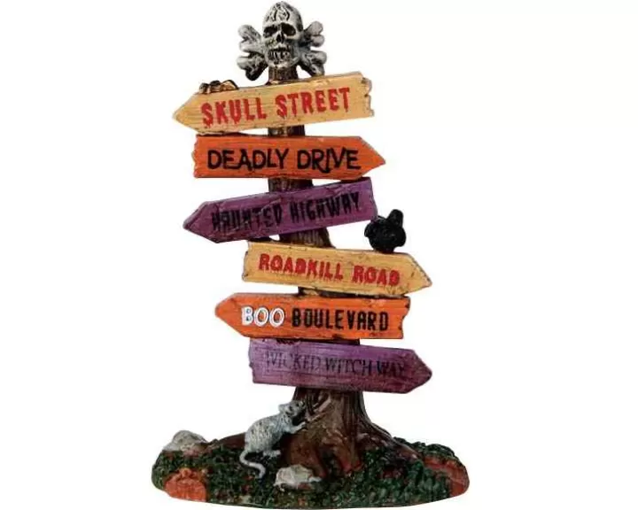 Lemax 64054 - Scary Road Signs - Spooky Town Accessories