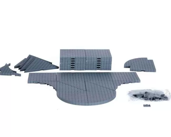 Lemax 64099 - Plaza System (Grey, Variety) - 32 Pcs - Landscape