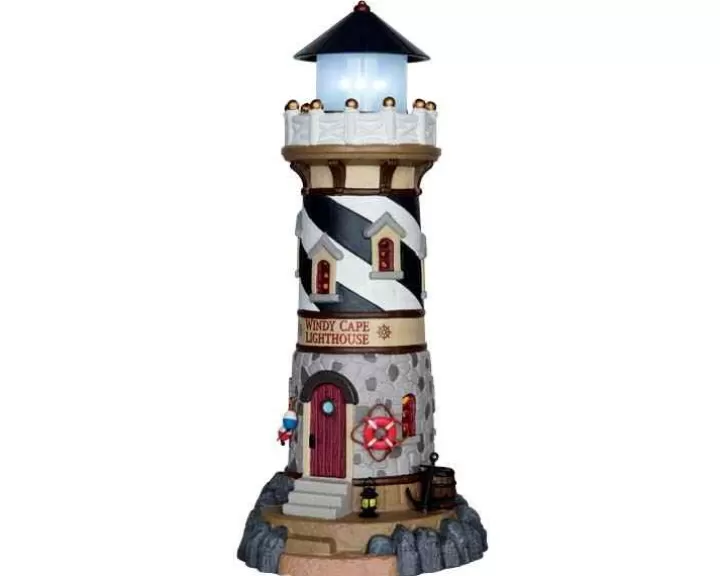 Lemax 65157 - Windy Cape Lighthouse, Battery-Operated (4.5 Volts) - Plymouth Corners
