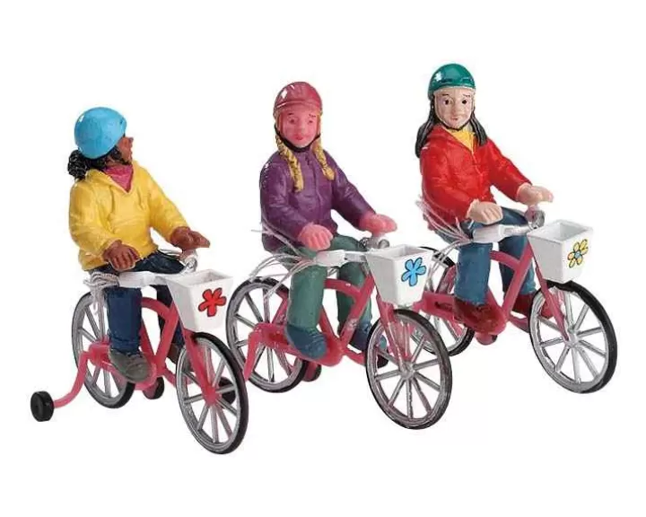 Lemax 72502 - Bike Ride, Set Of 3 - Figurines