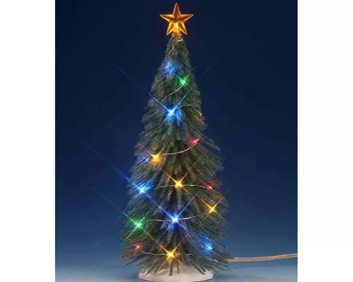 Lemax 74265 - Chasing Multi Light Spruce Tree, Large, Battery-Operated (4.5V) - Trees