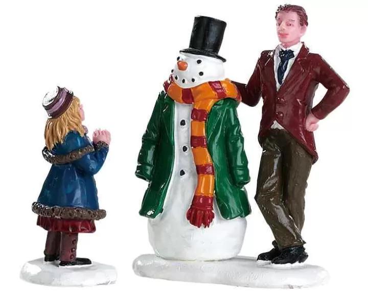 Lemax 82585 - Dad's Snowman, Set Of 2 - Figurines