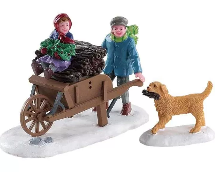 Lemax 82596 - Gathering Kindling, Set Of 2 - Figurines