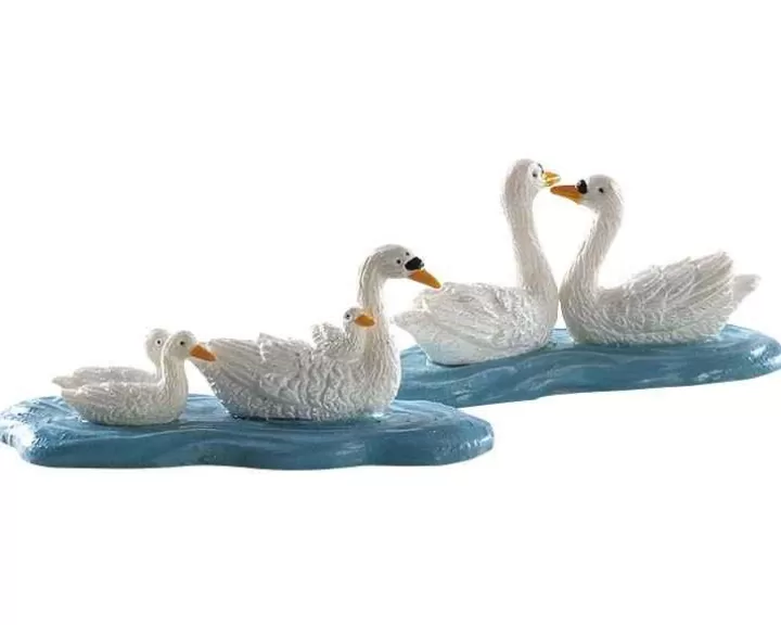 Lemax 82613 - Swans, Set Of 2 - Figurines