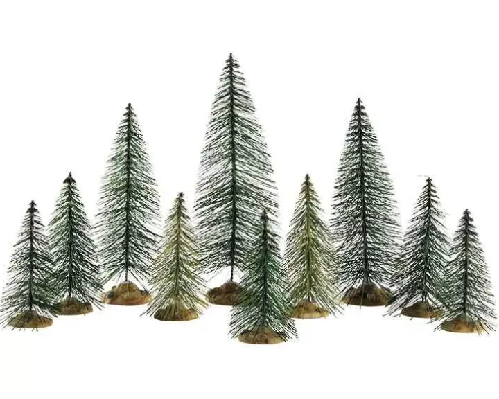 Lemax 84358 - Needle Pine Trees, Set Of 10 - Trees